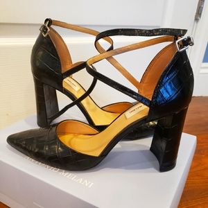 Antonio Melani black leather heels